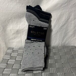 Gold Toe Men's Polka Dot Gray and Black Socks